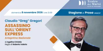 CLAUDIO “GREG” GREGORI DEBUTTA AL TEATRO DEI MARSI DI AVEZZANO